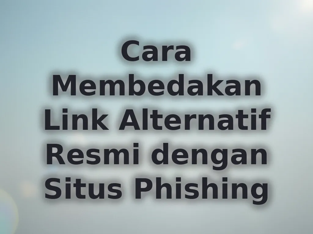 Cara Membedakan Link Alternatif Resmi dengan Situs Phishing